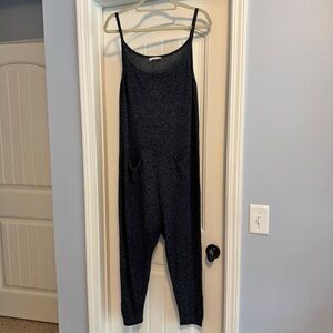 Zara Knit Medium Heather Blue Harem Jumpsuit ~ Sleeveless Casual Lounge